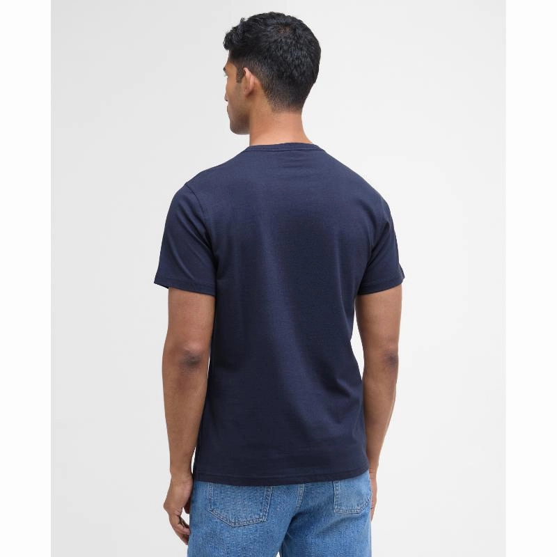 Special Offer Inside Best Seller Deal Barbour Script Graphic Mens T-Shirt - Navy