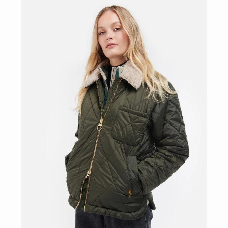 Barbour Vaila Ladies Quilted Jacket - Sage/Classic Clearance Sale Now Special Price Offer