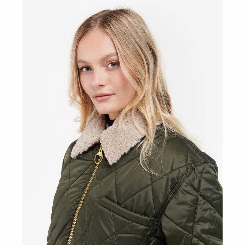 Deal Frenzy Today Limited Edition Offer Barbour Vaila Ladies Quilted Jacket - Sage/Classic