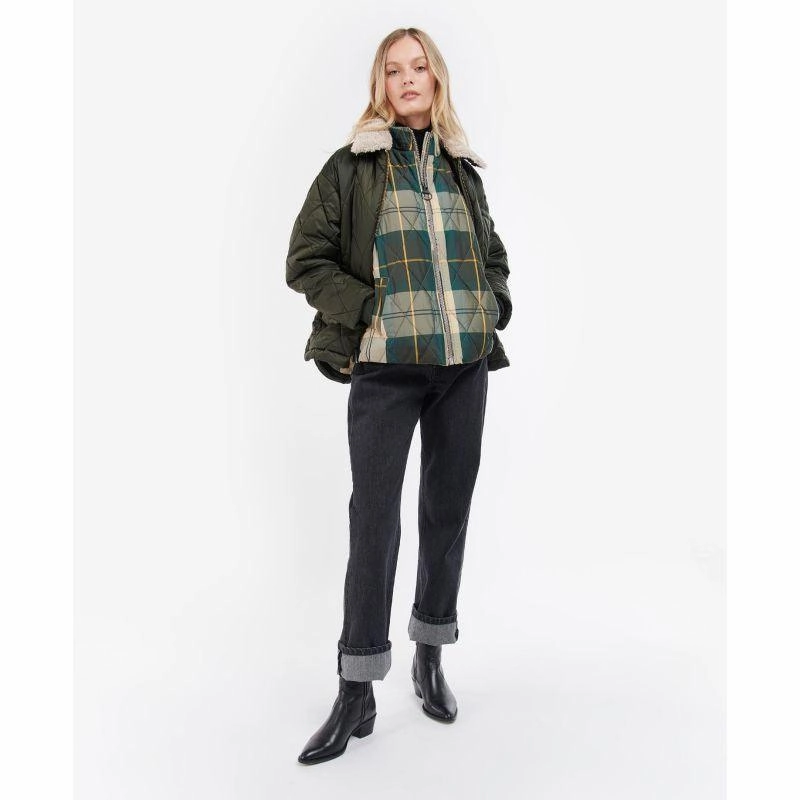 Barbour Vaila Ladies Quilted Jacket - Sage/Classic Todays Special Savings