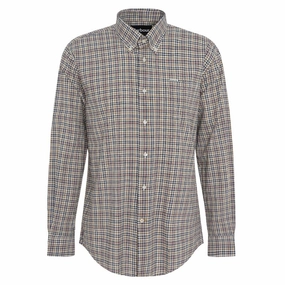 Barbour Durand Regular Fit Mens Shirt - Dark Tan Trending Now Offer Grab It Now