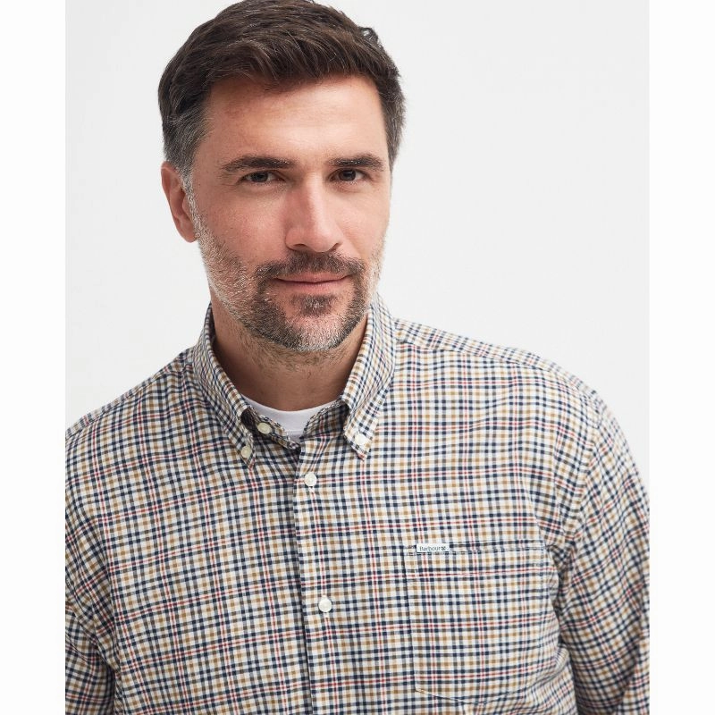 Hot Offer Ending Soon Barbour Durand Regular Fit Mens Shirt - Dark Tan