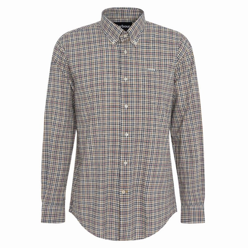 Barbour Durand Regular Fit Mens Shirt - Dark Tan Trending Now Offer Grab It Now