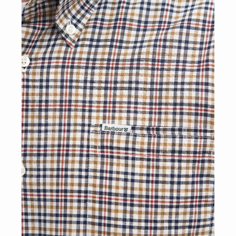 Barbour Durand Regular Fit Mens Shirt - Dark Tan Dont Miss Hot Deals