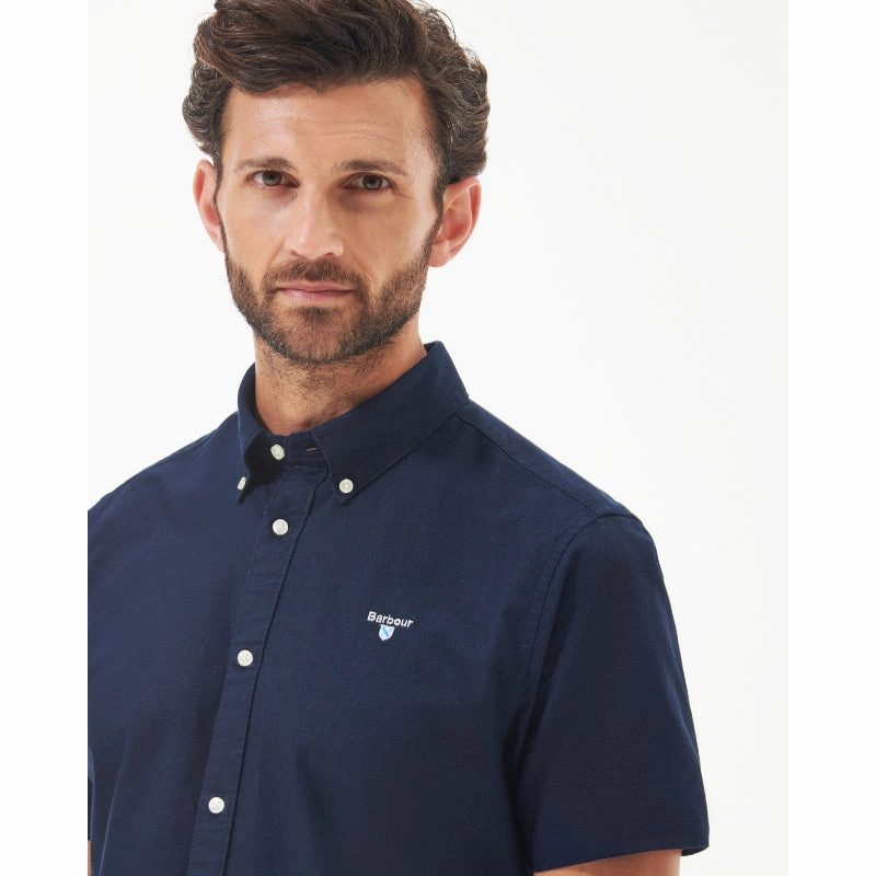 Exclusive Deal Inside Trending Today Steal Barbour Oxtown Mens Short Sleeve Tailored Fit Shirt  - Navy