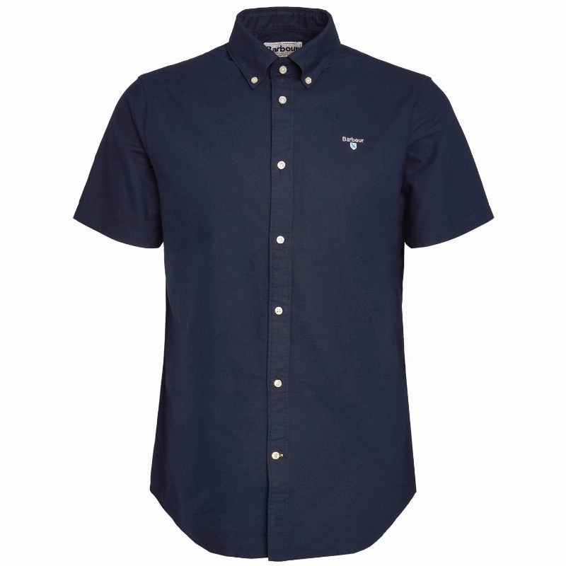 Clearance Blowout Barbour Oxtown Mens Short Sleeve Tailored Fit Shirt  - Navy