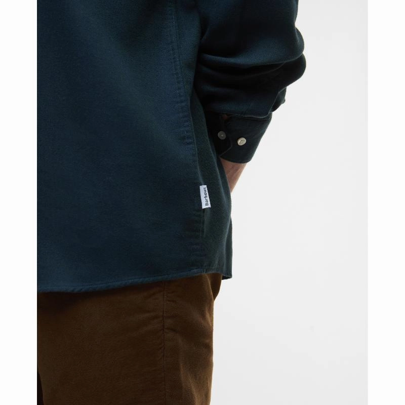 Barbour Tamish Herringbone Regular Mens Shirt - Navy MustHave Steals