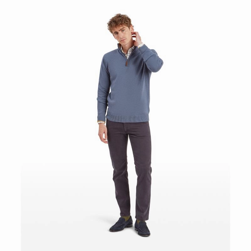 Schoffel Blair 1/4 Zip Mens Jumper - Vintage Navy MustHave Steals Trendy Picks Today