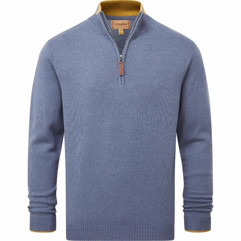 Schoffel Blair 1/4 Zip Mens Jumper - Vintage Navy Clearance Event Flash Sale Alert Now