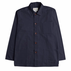 Uskees 3001 Buttoned Overshirt Midnight Blue Big Clearance Event