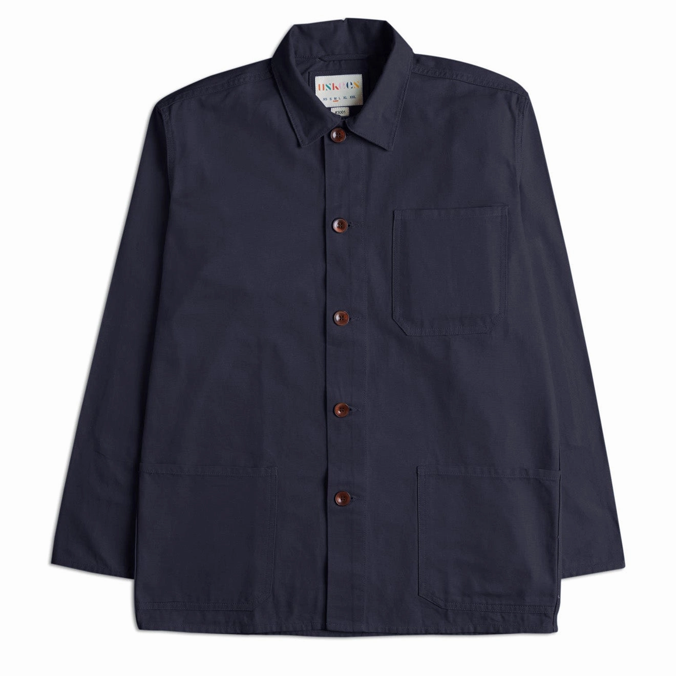 Limited Stock Deals Uskees 3001 Buttoned Overshirt Midnight Blue