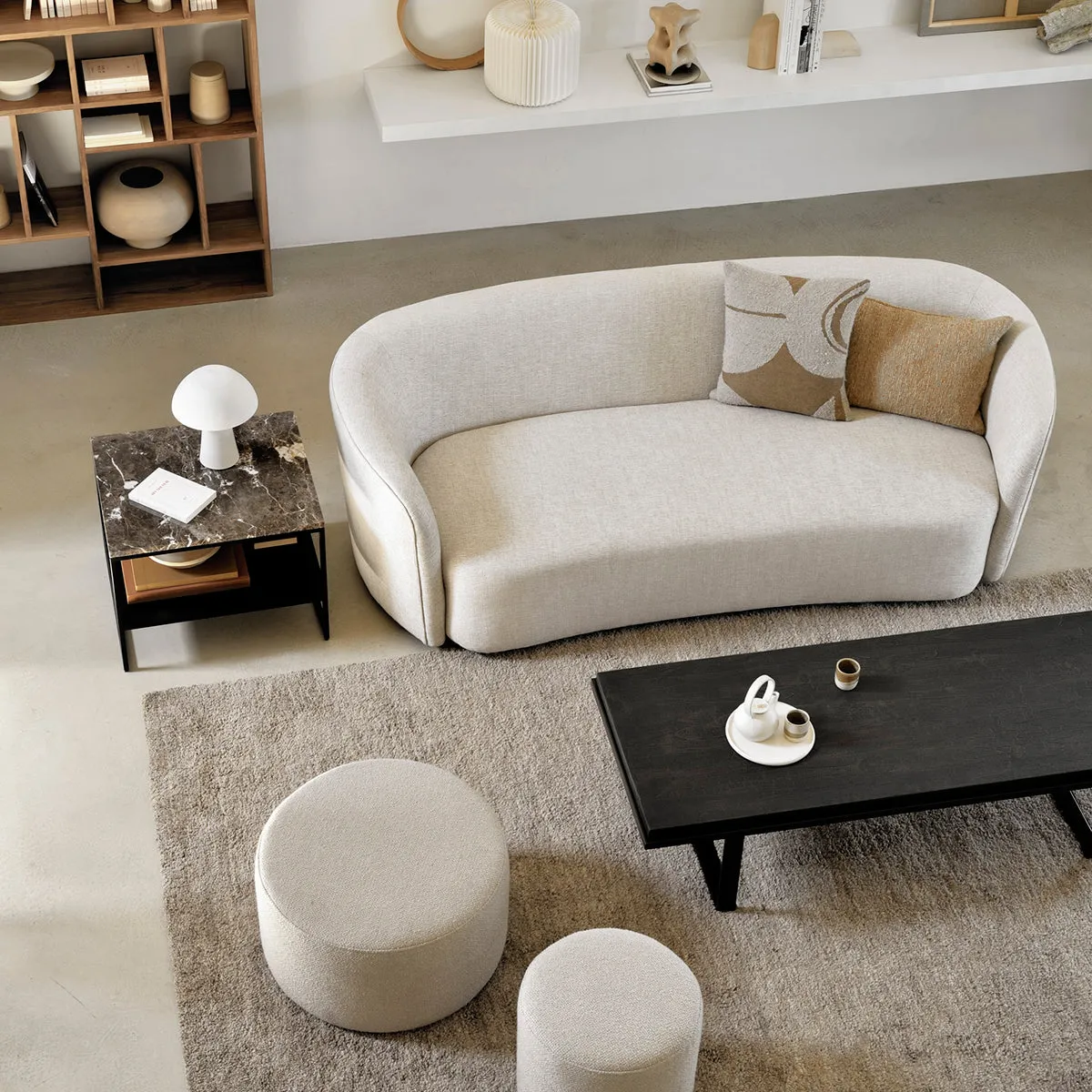 Stone Rectangle Side Table