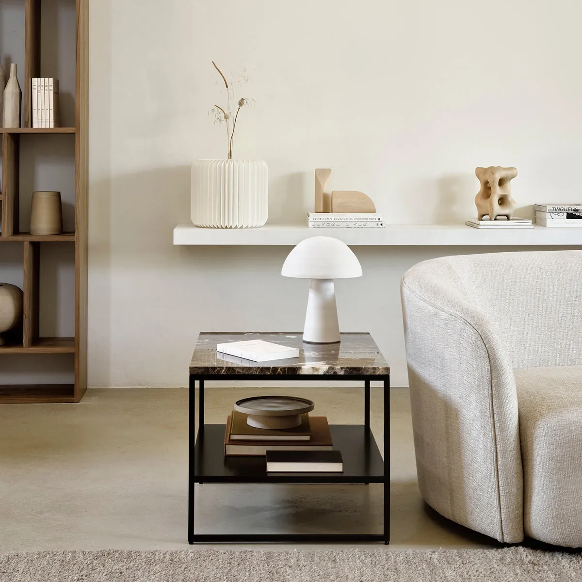 Stone Rectangle Side Table