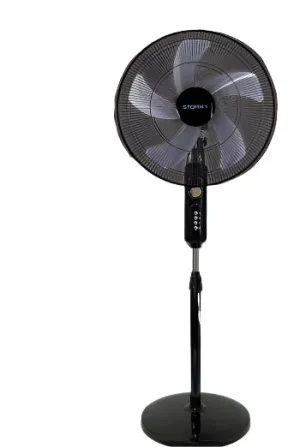 Stork Stand Fan 20Inch, 3Speeds, 5Blades, 70Watts, Black