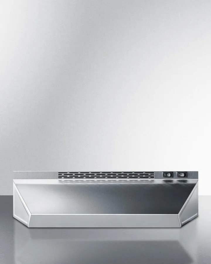 Summit H1620PTCRDSS 20" Under Cabinet Convertible Range Hood With Plug