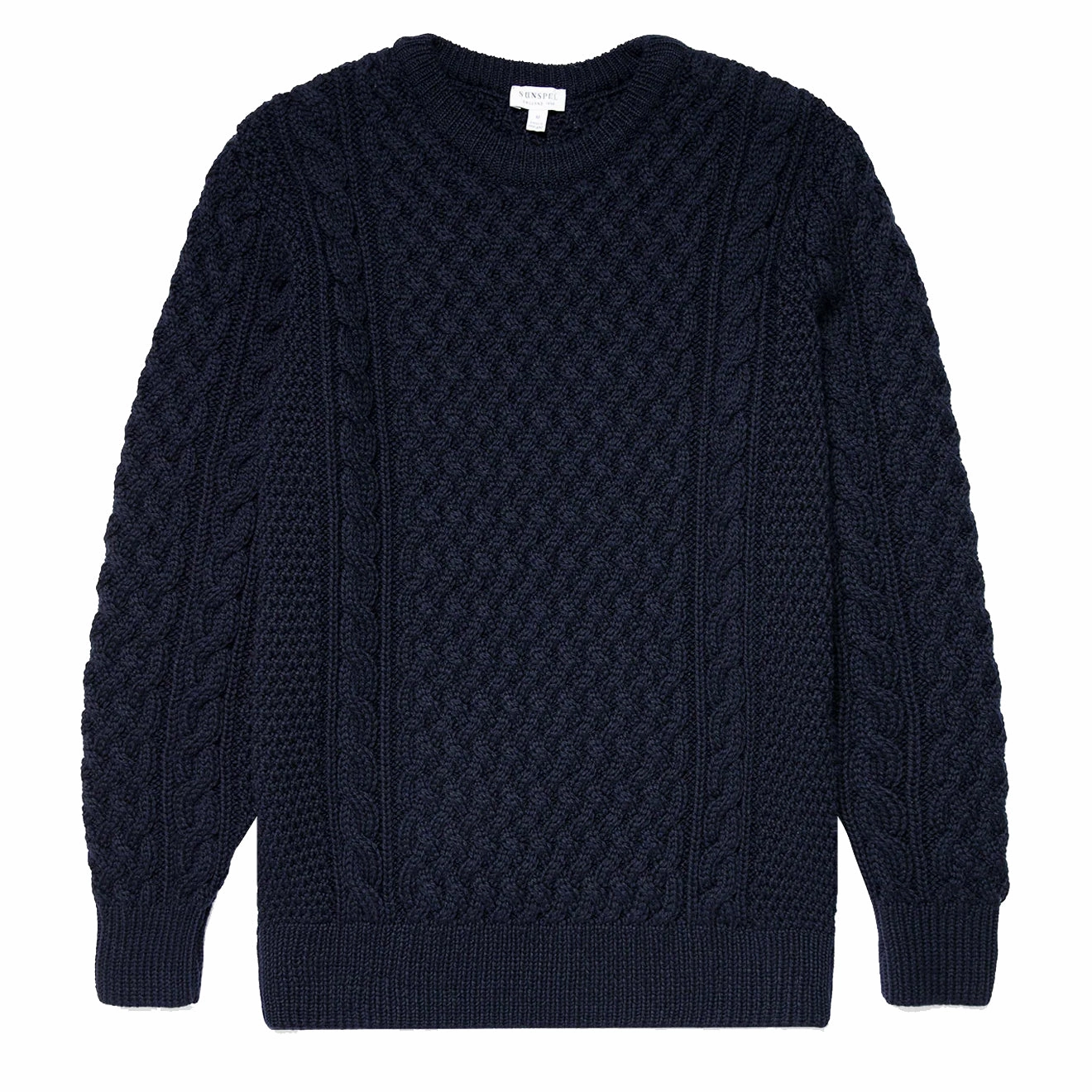 Clearance Savings Now Sunspel Cable Jumper Navy