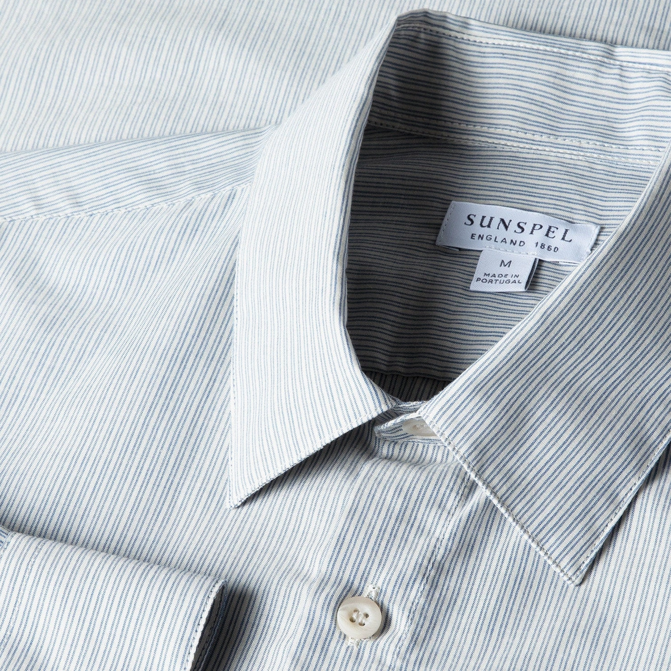 Big Hot Sale Hot Price Drop Sunspel Cotton Cashmere Shirt Light Blue / White