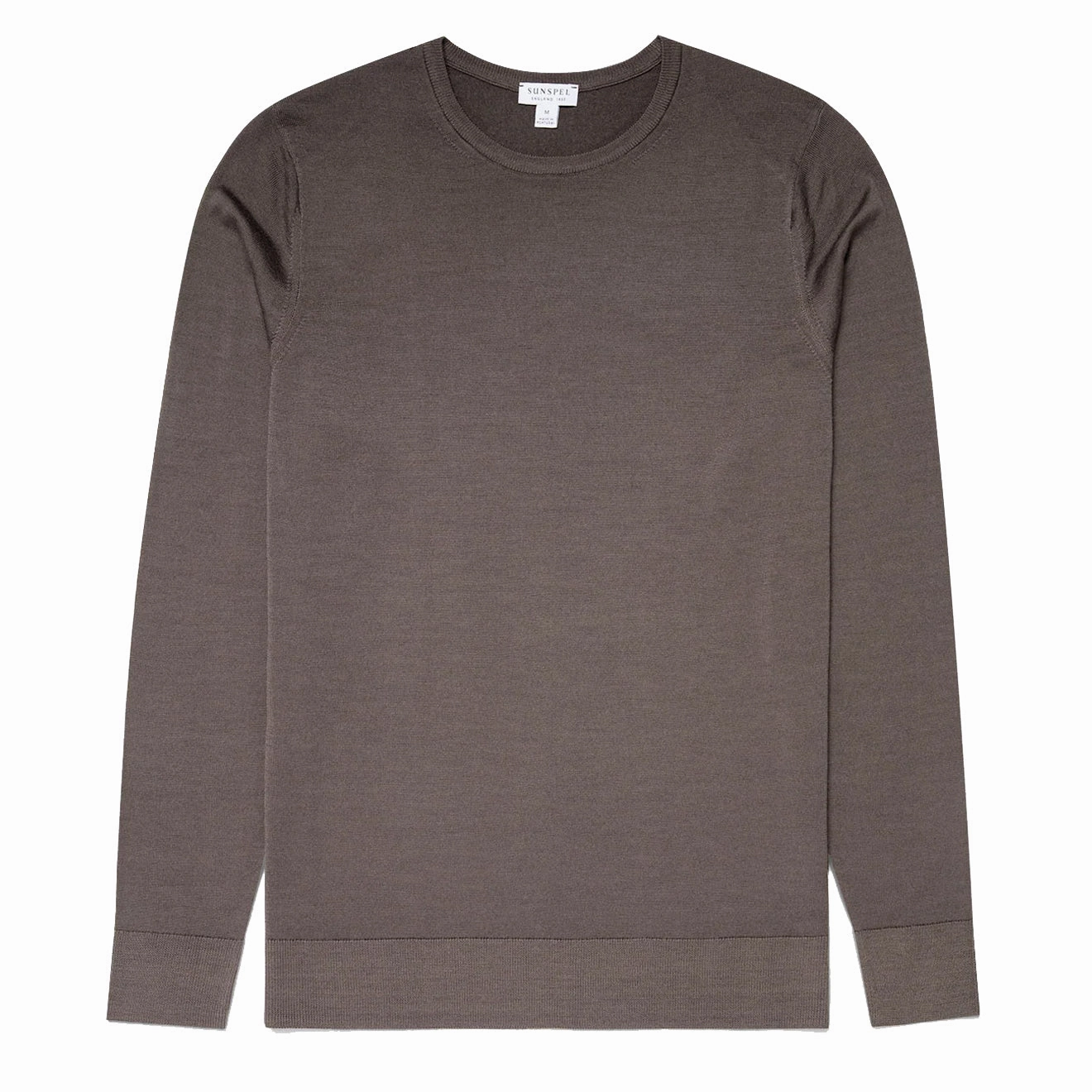 Sunspel Extra-Fine Merino Crew Neck Knit Cedar Save More Now Dont Miss This Steal