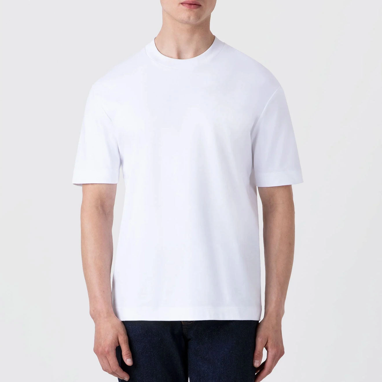 Shop Save Today Perfect Gift Sale Sunspel Heavy Weight S/S Crew Tee White