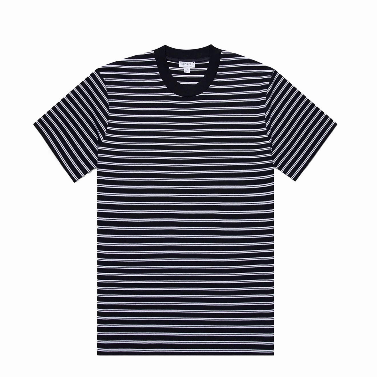 Save More Online MustHave Gift Ideas Sunspel Heavy Weight Stripe S/S Crew Tee Navy / White