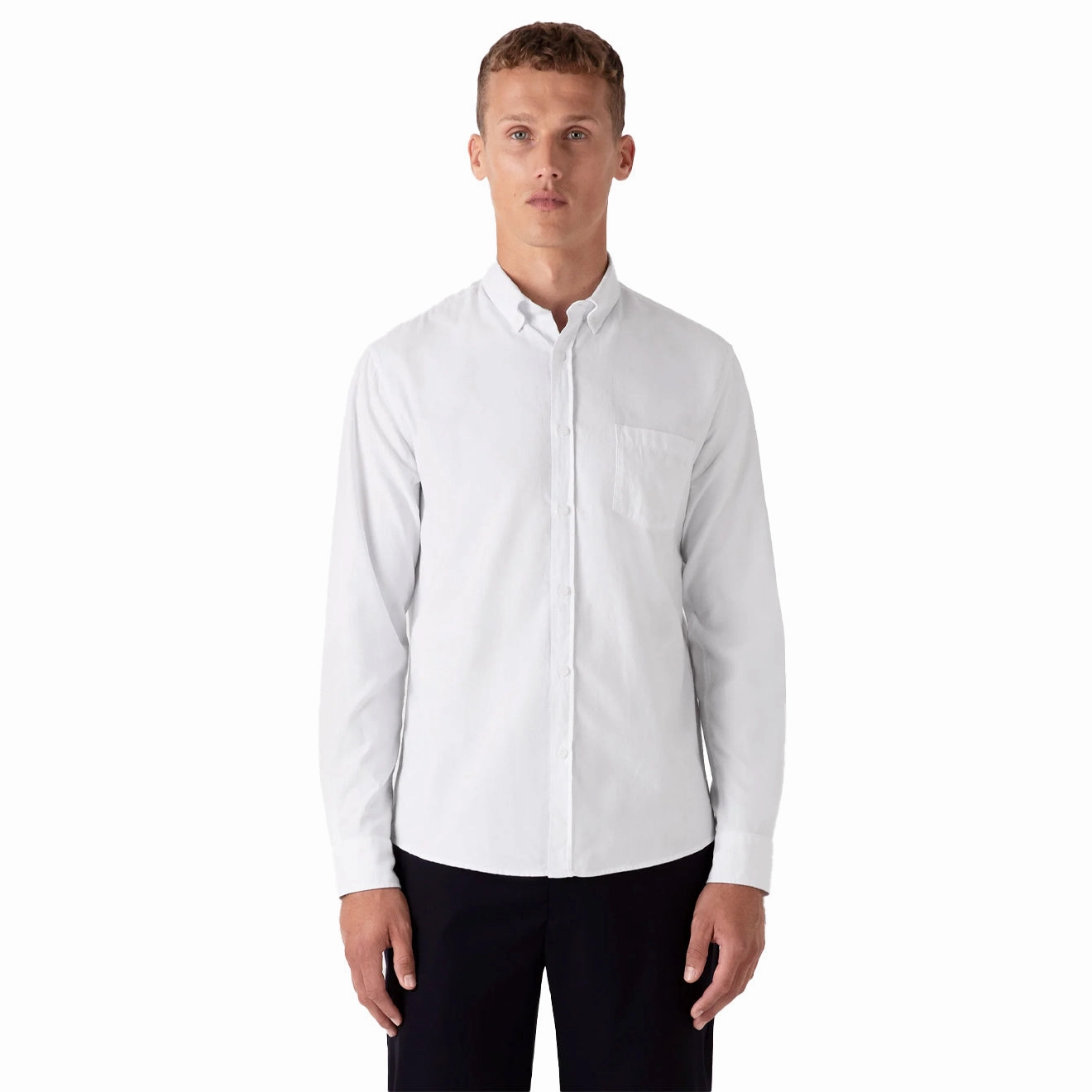 Sunspel L/S Oxford Shirt White Special Online Offer