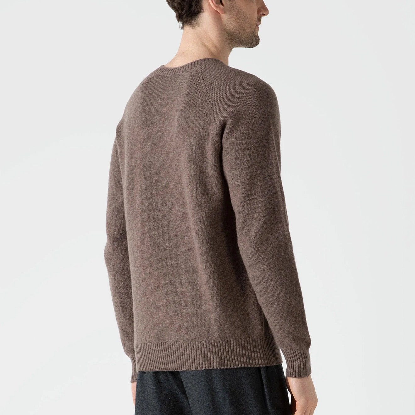 Sunspel Lambswool Crew Neck Knit Cedar Flash Sale Alert