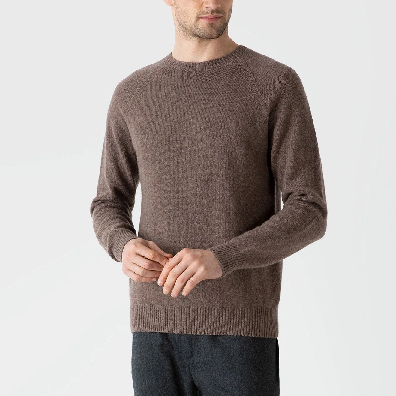 Sunspel Lambswool Crew Neck Knit Cedar Shop Grab Savings Dont Miss These Savings