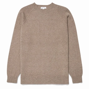 Sunspel Lambswool Crew Neck Sandstone Flash Sale Alert Today Only Discount Alert