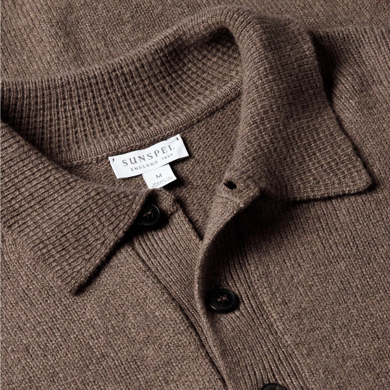Limited Stock Deals Sunspel Lambswool Polo Shirt Cedar