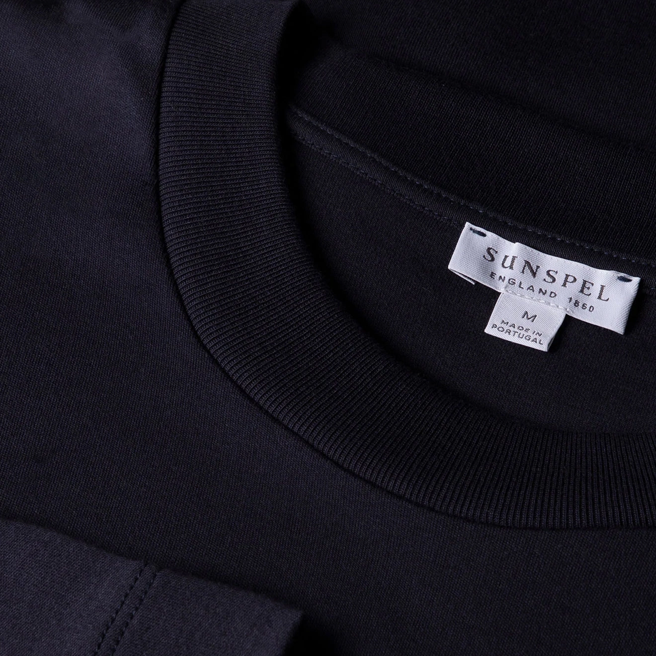 Sunspel Long Sleeve Heavyweight T-Shirt Navy Daily Hot Deal Best Deal Online