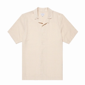 Sunspel Loose Weave Check Shirt Ecru Deal Frenzy Today Grab It Before Gone
