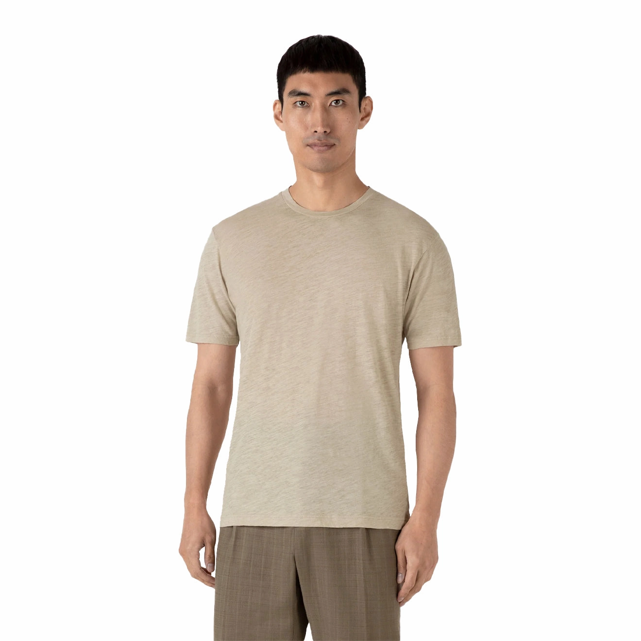 Sunspel Pima S/S Crew Neck Tee Ash Grey Best Seller Discount Shop Smart Deals