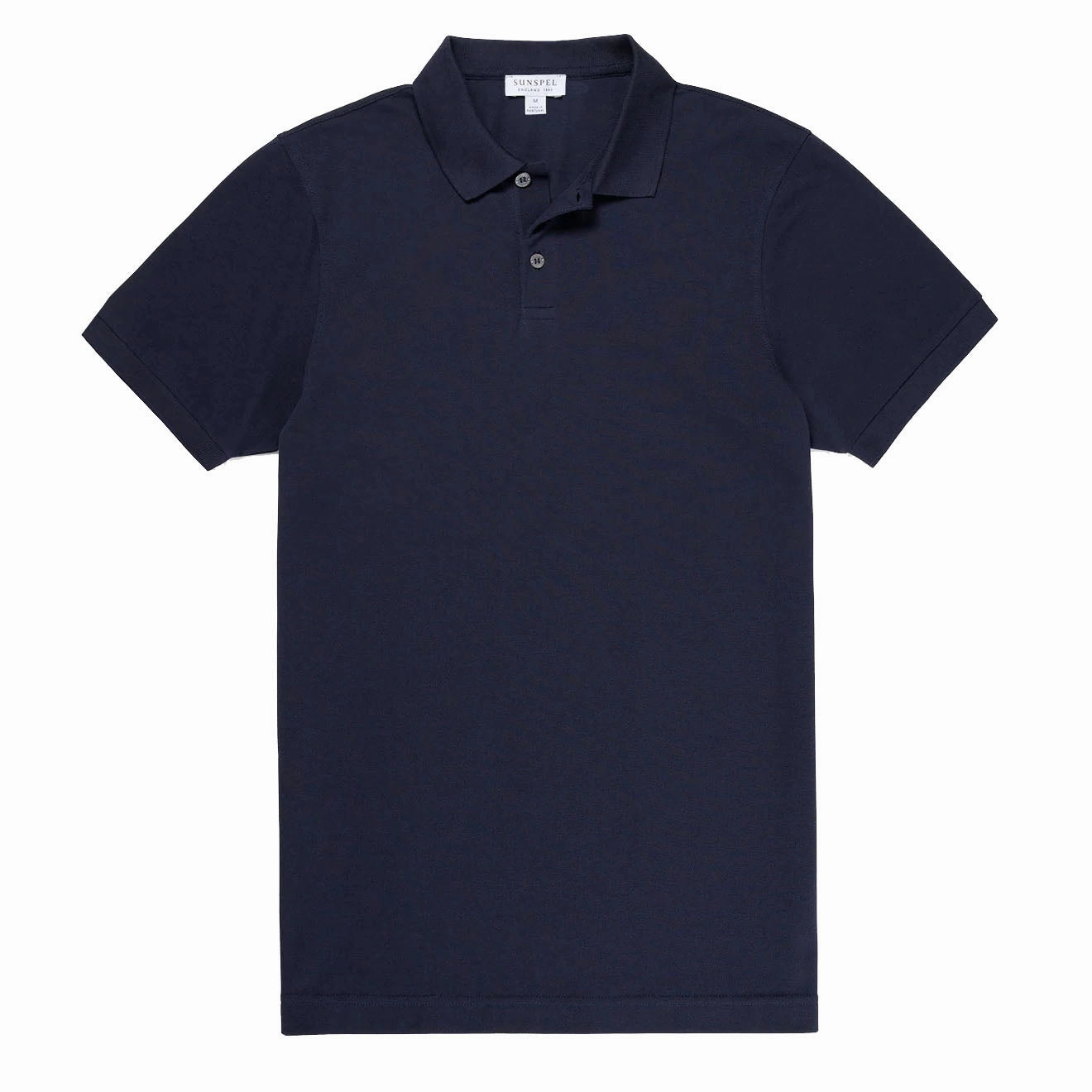 Sunspel Pique Polo Shirt Navy Grab Your Deal Today Trending Now Discount