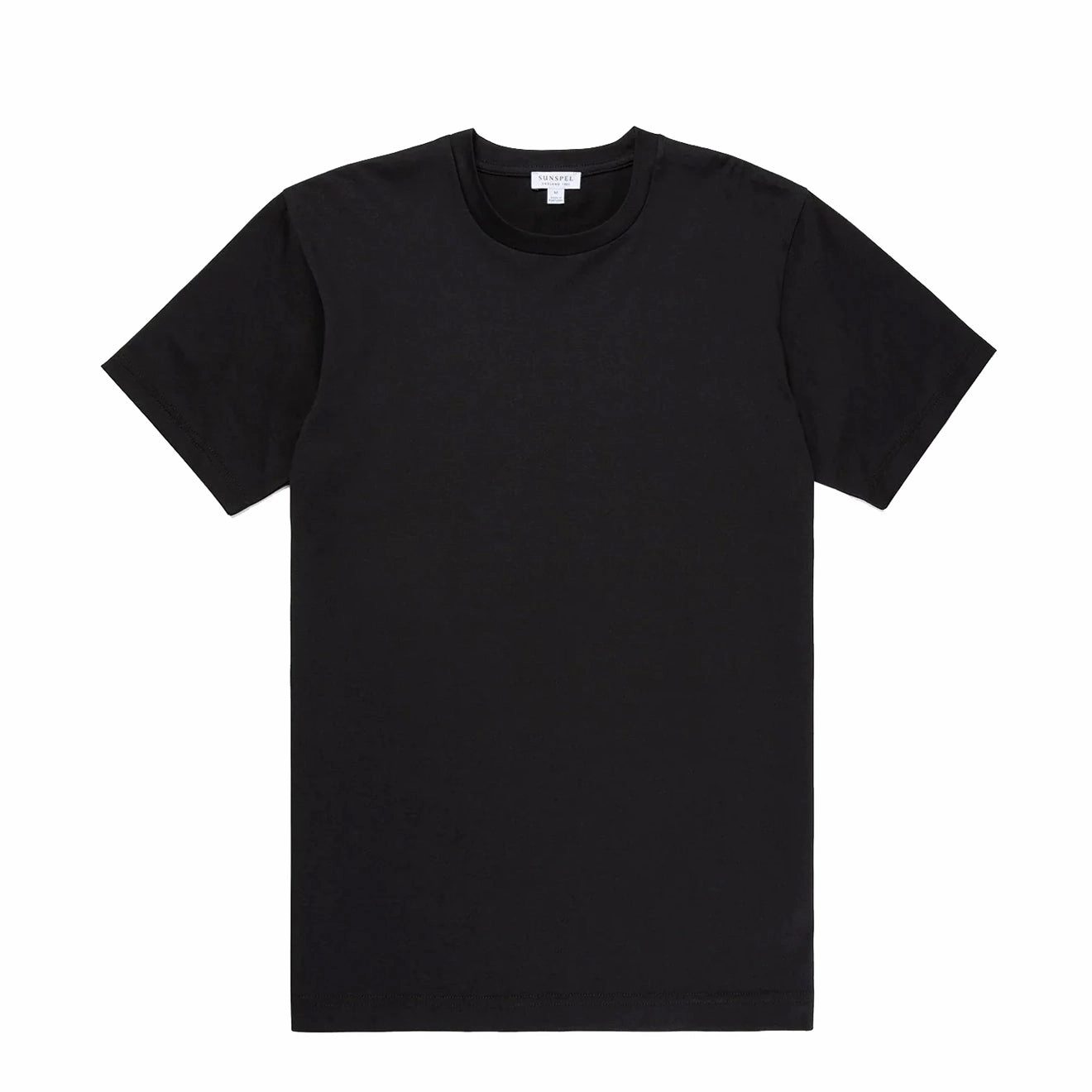 Sunspel Riviera Midweight T-Shirt Black Special Price Today Deal of the Day