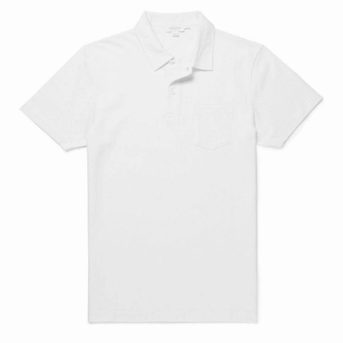 Sunspel Riviera S/S Polo Shirt White Flash Offer Today Clearance Blowout