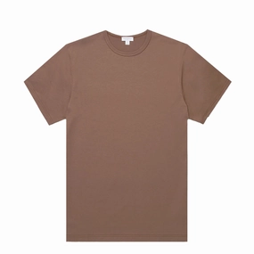 Sunspel S/S Classic T-Shirt Bark Steal Todays Offer Unmissable Deal Today