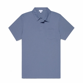 Today Only Discount Sunspel S/S Riviera Polo Selvedge Blue