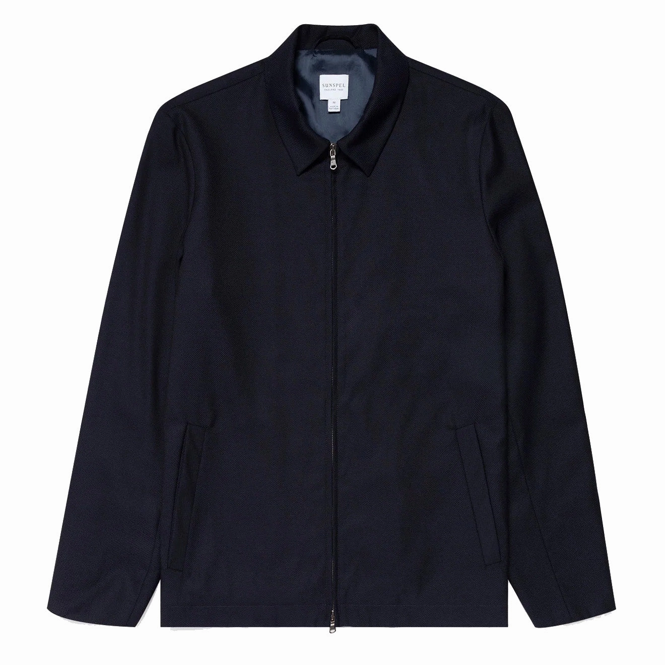 Sunspel Travel Wool Harrington Jacket Navy Exclusive Online Deal Flash Discount Today