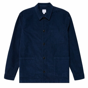 Shop Hot Picks Sunspel Twin Pocket Jacket Ink Blue