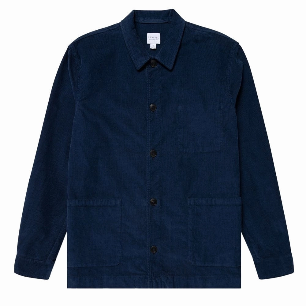 Shop Hot Picks Sunspel Twin Pocket Jacket Ink Blue