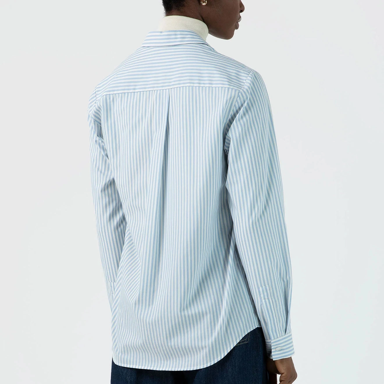 Sunspel Womens Classic Shirt Blue/Ecru Stripe Today Only Steal Flash Pick Today