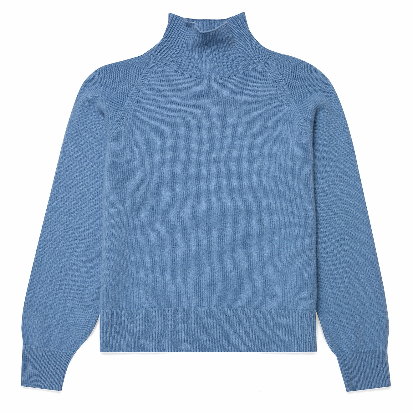 Best Price Online Sunspel Womens Funnel Neck Jumper Cornflower