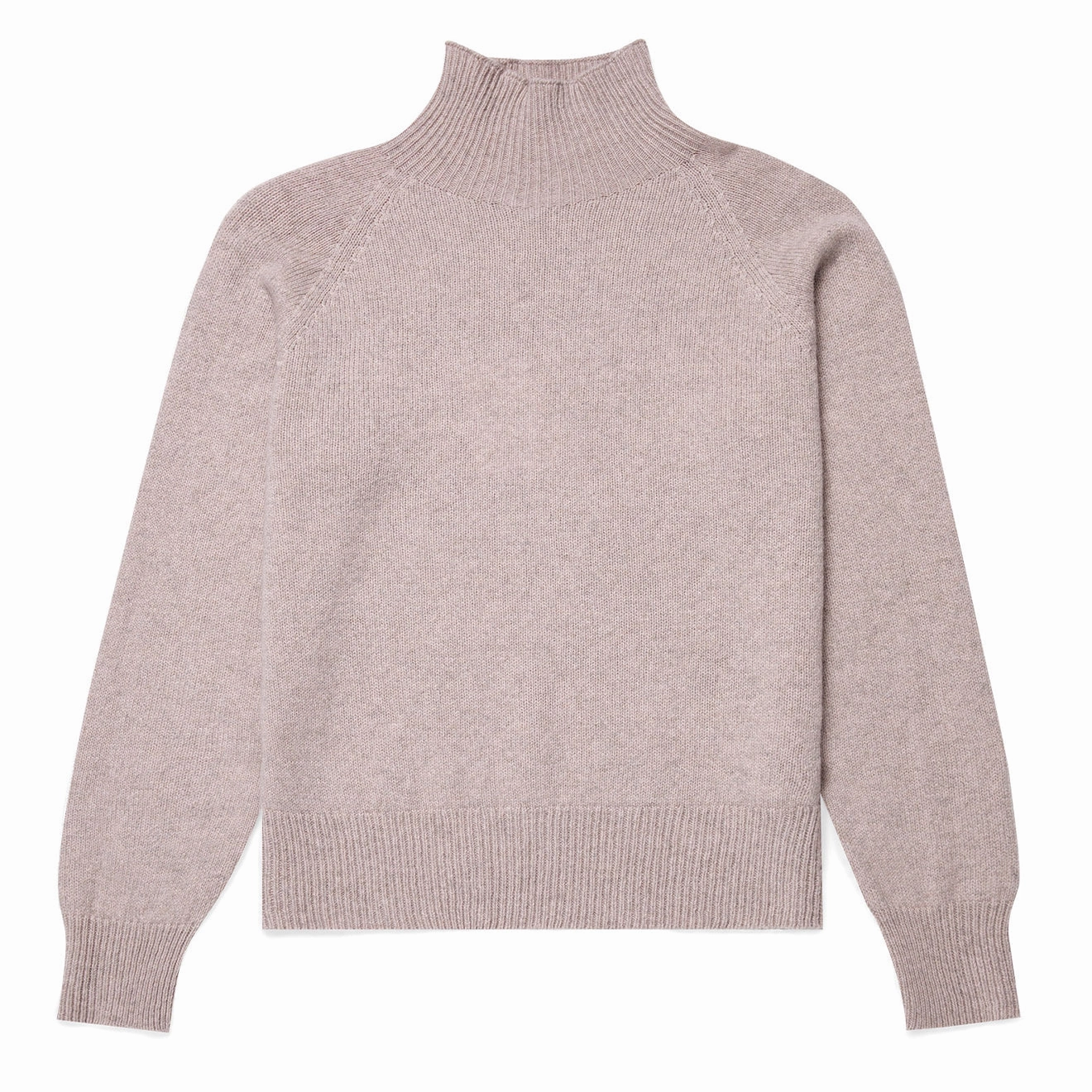 Dont Miss Out Sunspel Womens Funnel Neck Jumper Pale Pink Twist