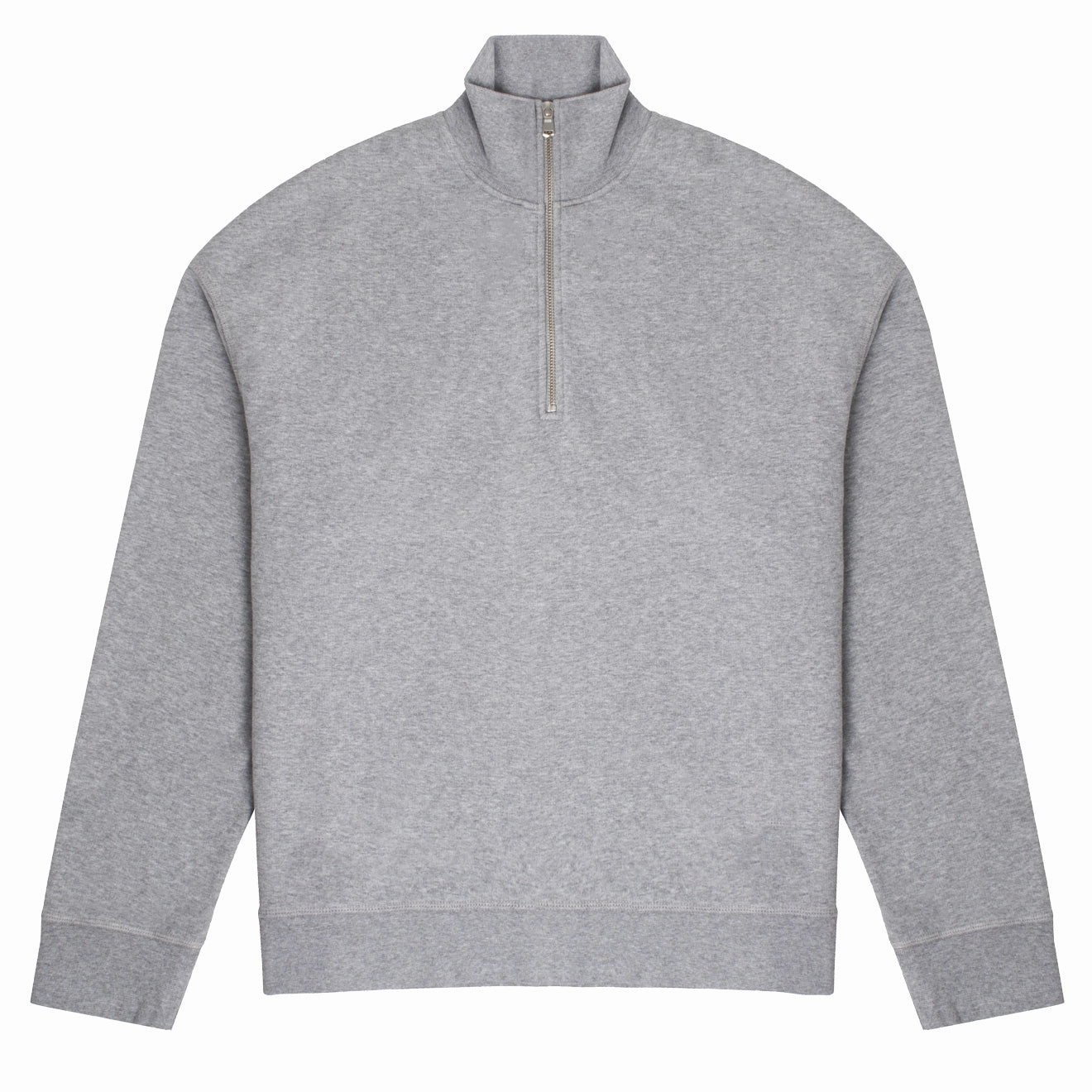 Hot Item Clearance Sunspel Womens Half Zip Loopback Sweatshirt Grey Melange