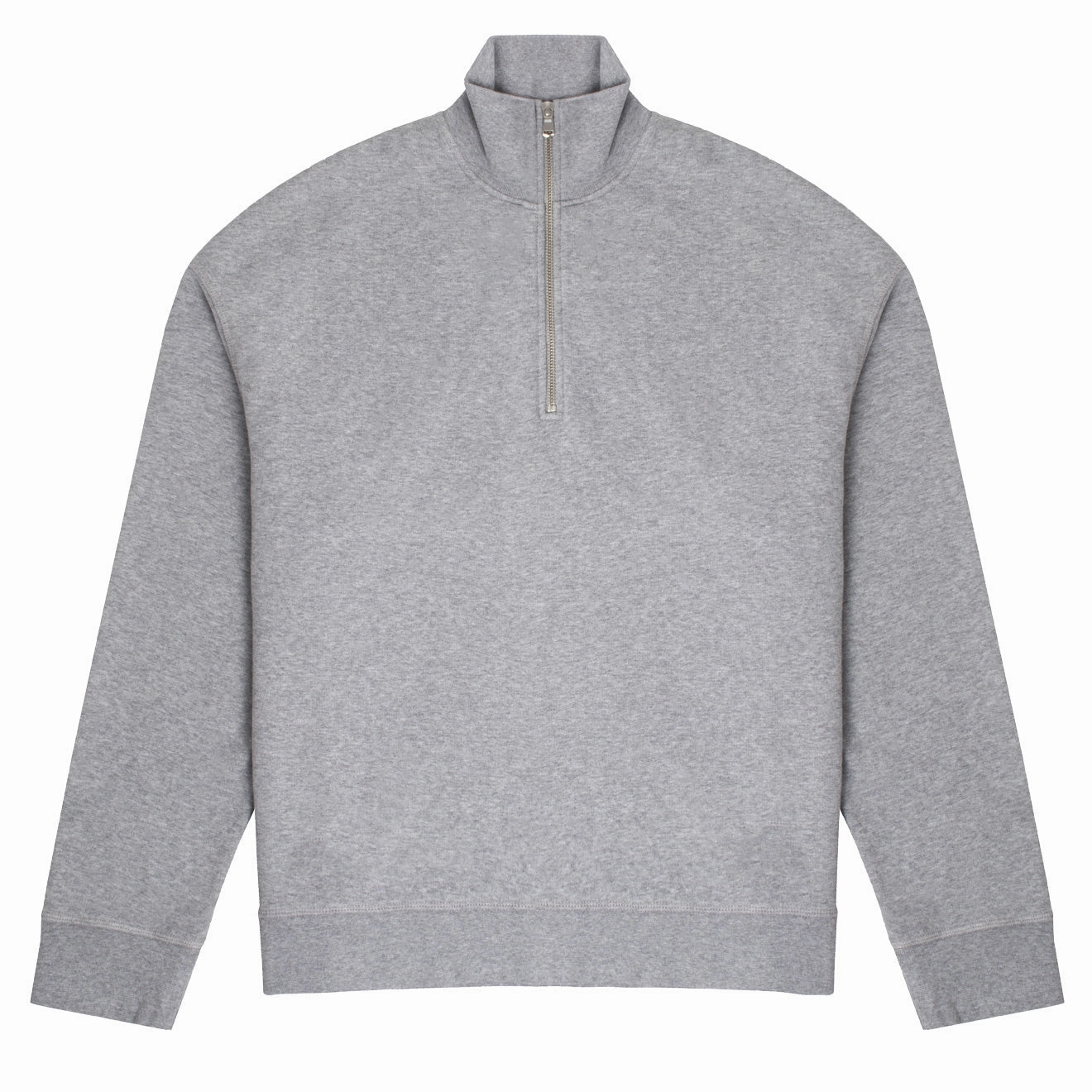 Sunspel Womens Half Zip Loopback Sweatshirt Grey Melange Today Only Hot Pick