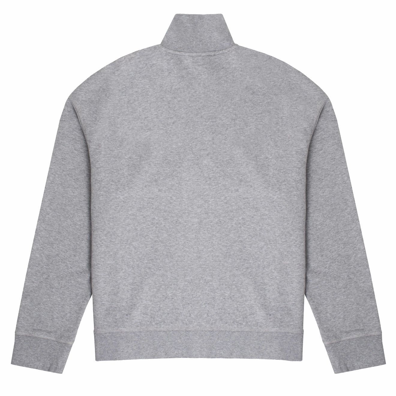 Sunspel Womens Half Zip Loopback Sweatshirt Grey Melange Unmissable Deal Today