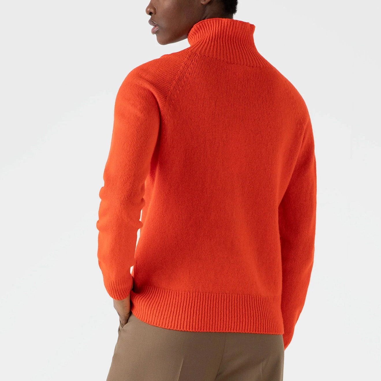 Sunspel Womens Lambswool Funnel Neck Jumper Magma Dont Miss Big Savings Grab Todays Deal