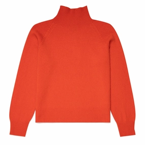 Special Savings Today Sunspel Womens Lambswool Funnel Neck Jumper Magma