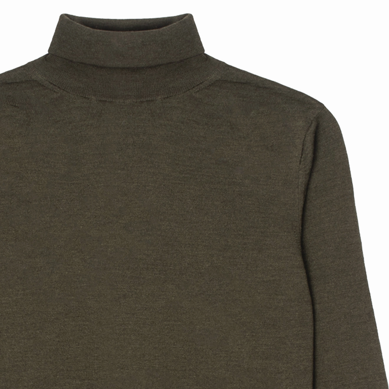 Special Savings Today Exclusive Online Deal Sunspel Womens Merino Silk Roll Neck Sweater Dark Moss