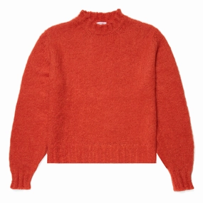 Hot Offer Frenzy Sunspel Womens Mohair Silk Crew Neck Jumper Magma